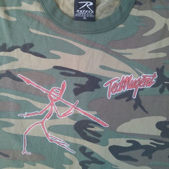 Vintage Ted Nugent Camouflage T-Shirt - Picture 1 of 7
